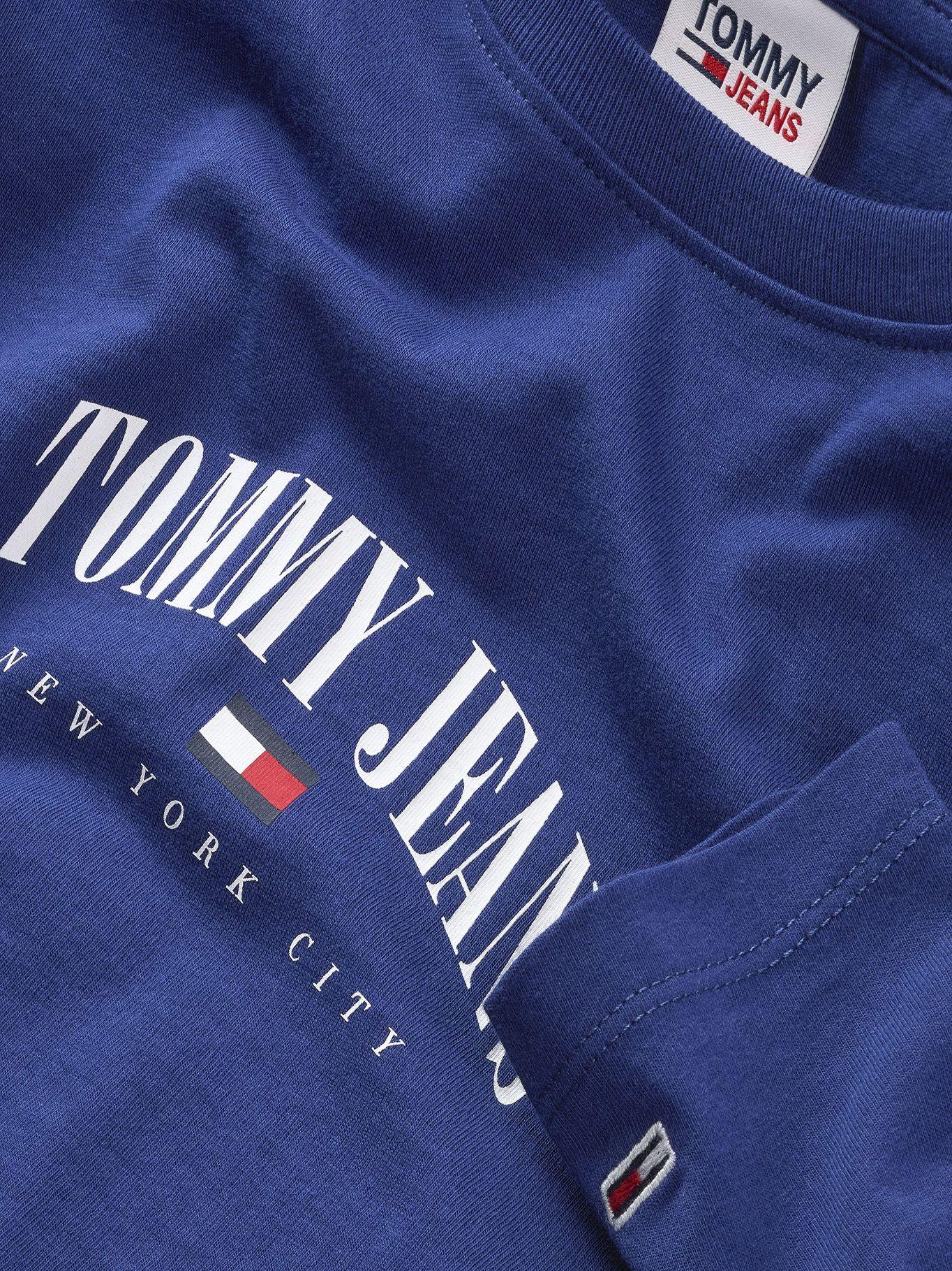 Polera Baby Crop Essntial Logo Azul Tommy Hilfiger-2