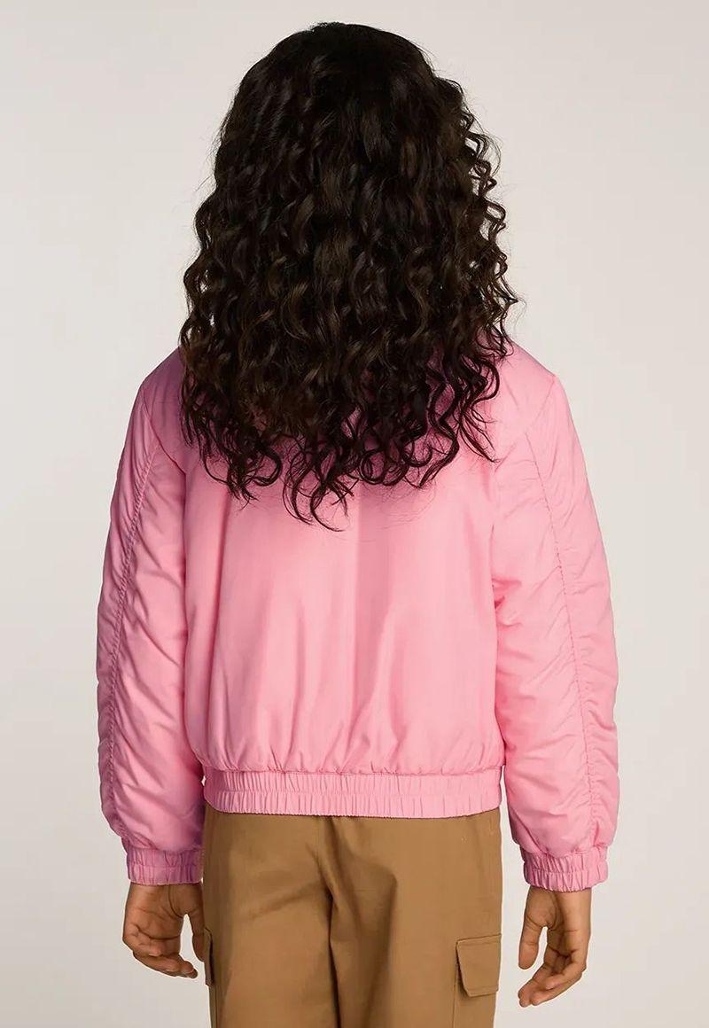 Chaqueta Bomber Varsity De Satén Rosado Tommy Hilfiger-1