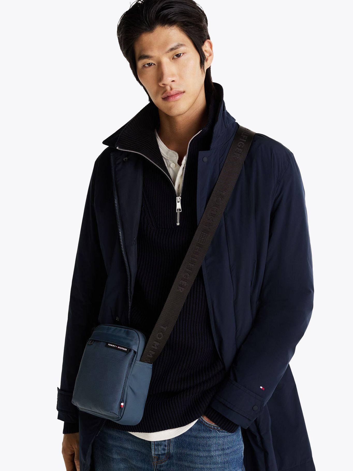 Bolso Reporter Con Logo Engomado Azul Tommy Hilfiger-1