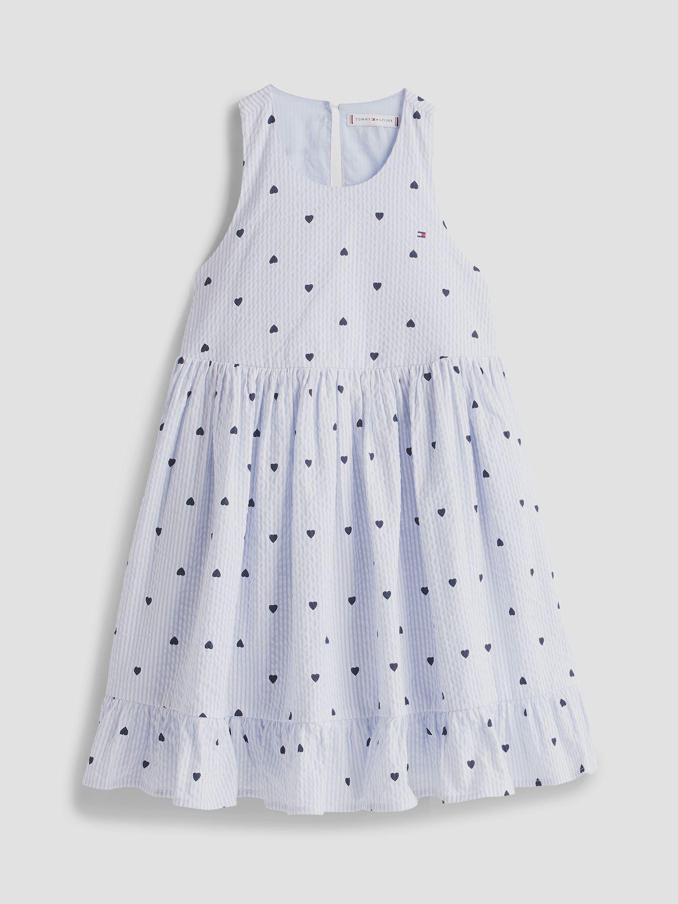 Vestido Mil Rayas Sin Manga Celeste Tommy Hilfiger-4