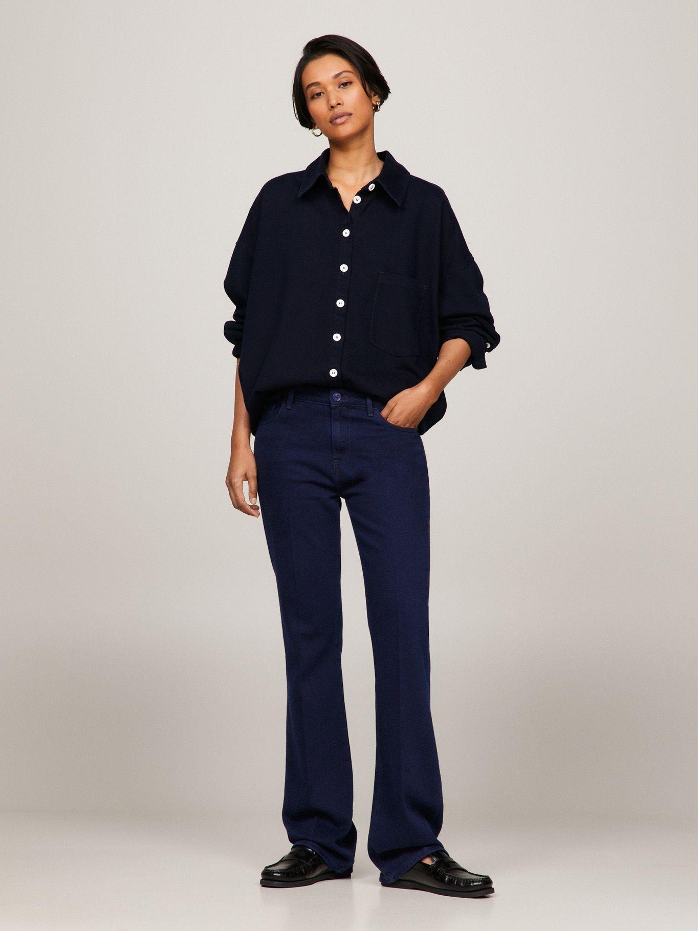 Jean Bootcut De Talle Medio Azul Tommy Hilfiger-0