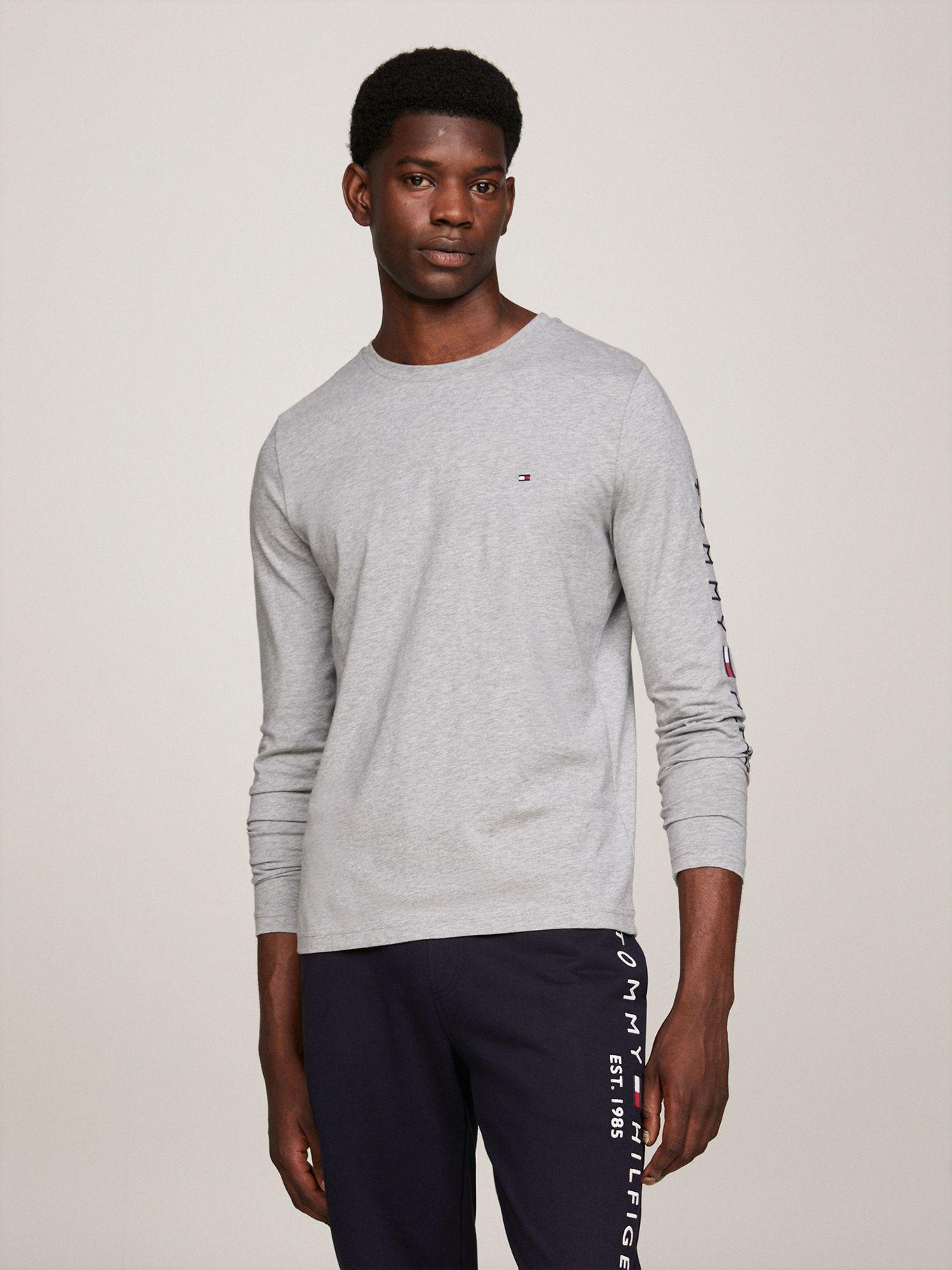 Polera Essential Flag Logo Gris Tommy Hilfiger-0