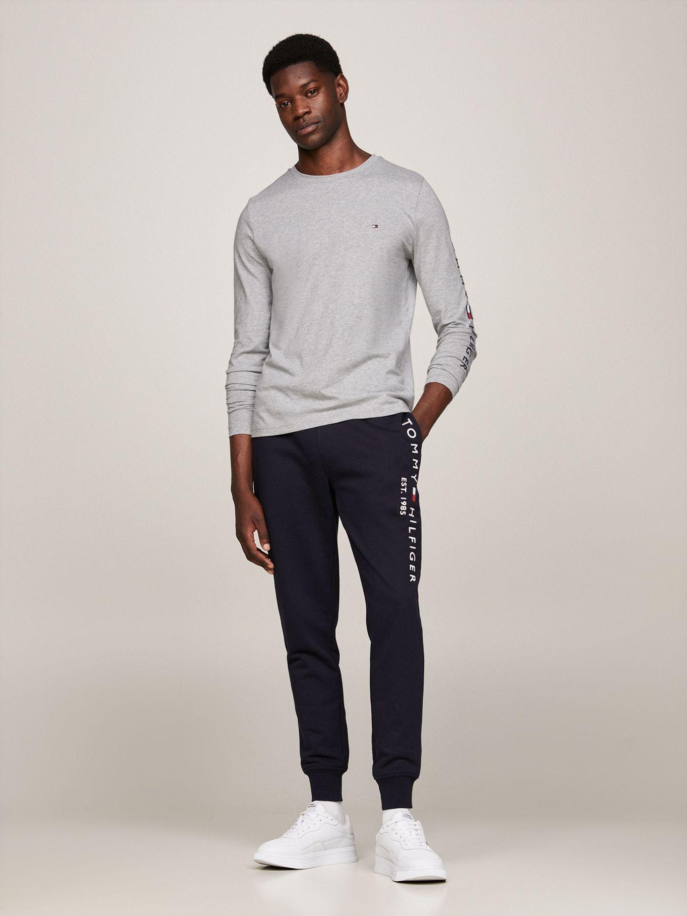 Polera Essential Flag Logo Gris Tommy Hilfiger-1