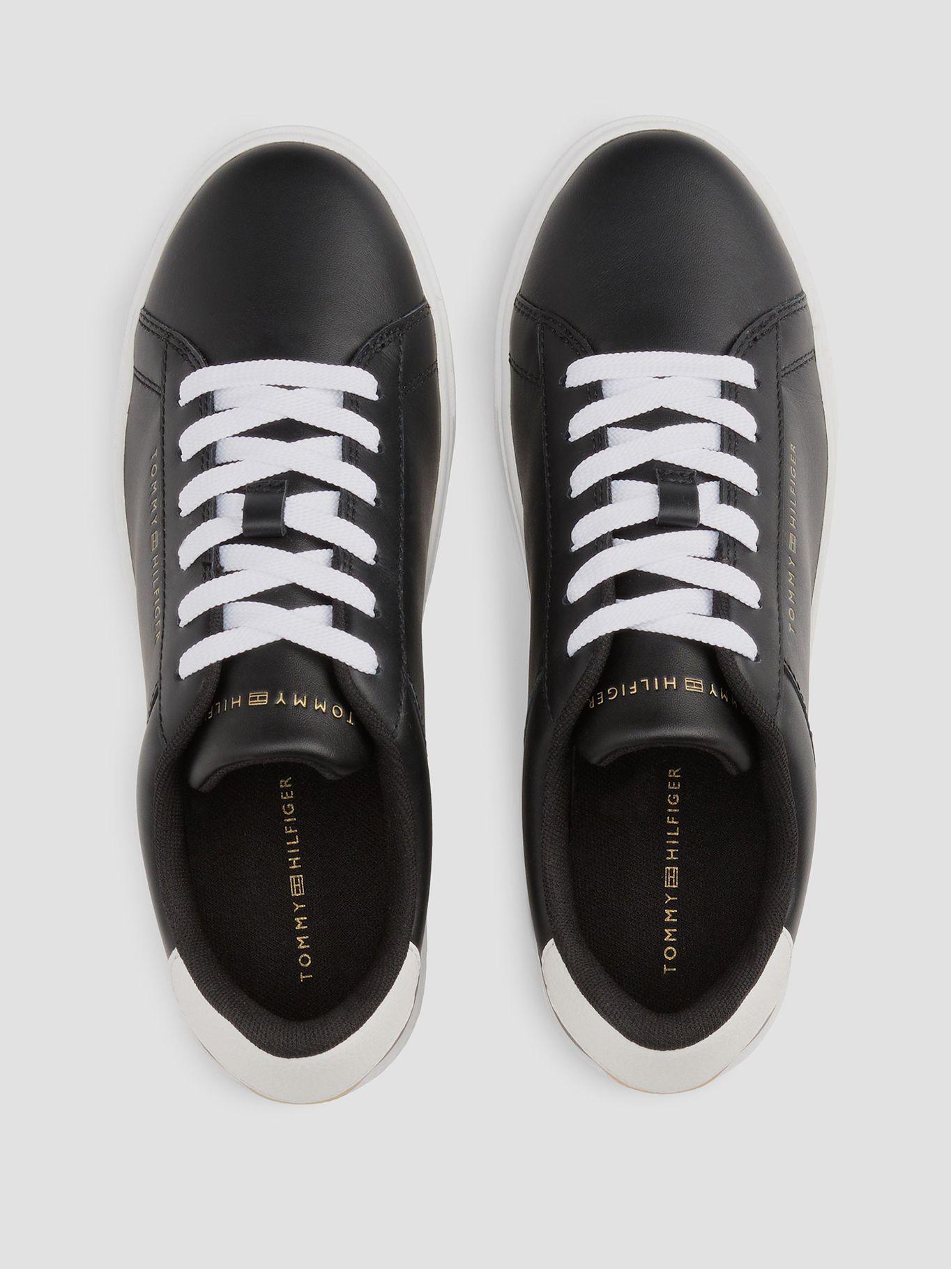 Zapatillas Tenis Essential Cuero Negro Tommy Hilfiger-2