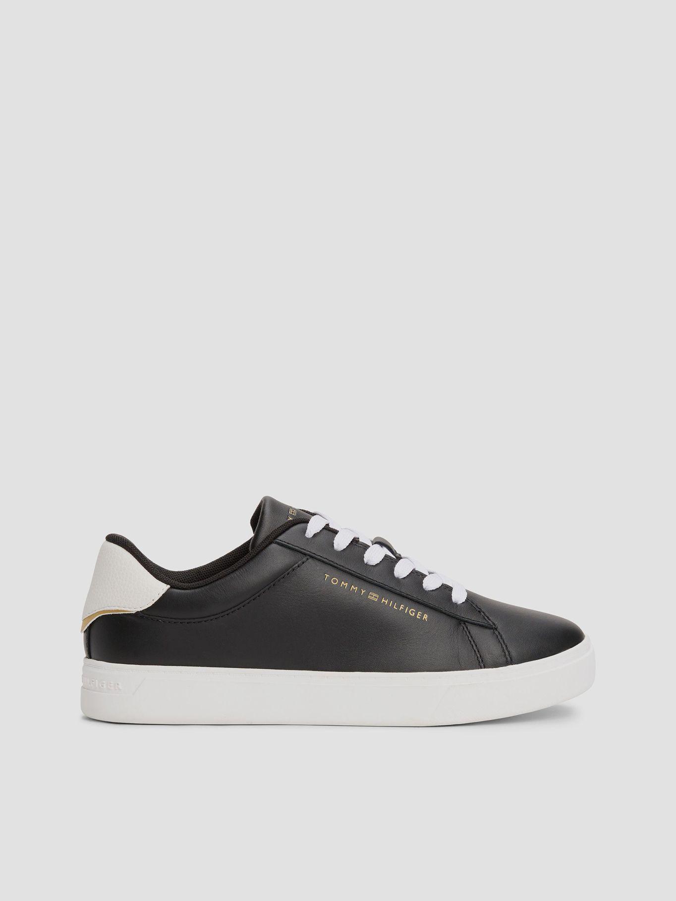 Zapatillas Tenis Essential Cuero Negro Tommy Hilfiger-4