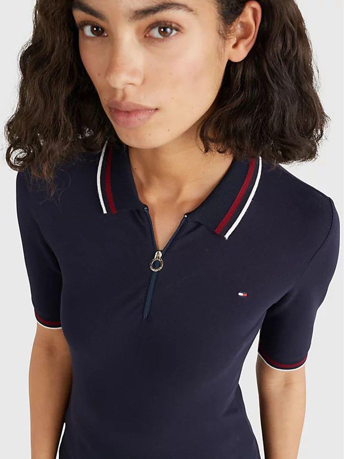 Polo Global Stripe Y Cierre Azul Tommy Hilfiger-3