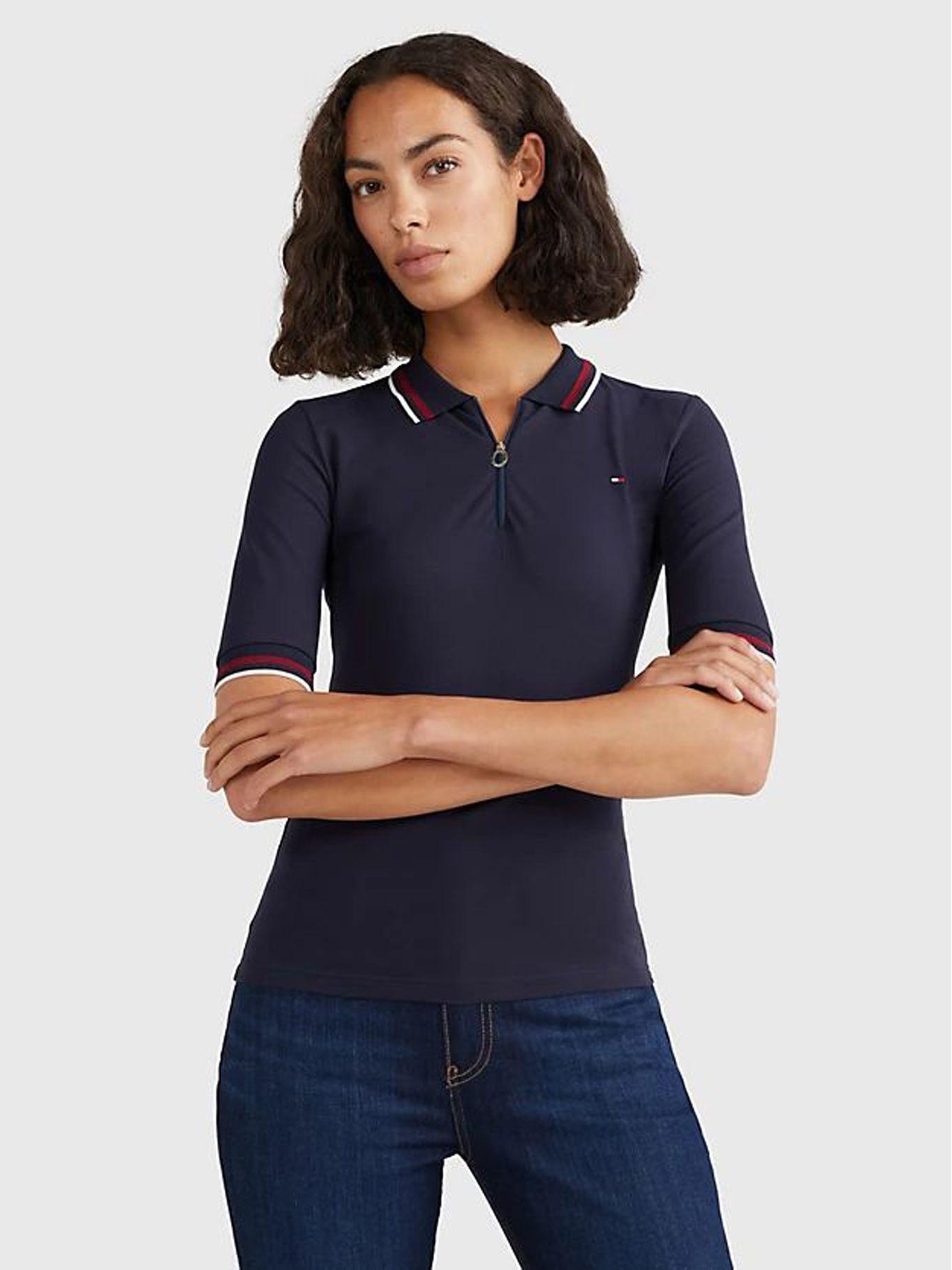 Polo Global Stripe Y Cierre Azul Tommy Hilfiger-0