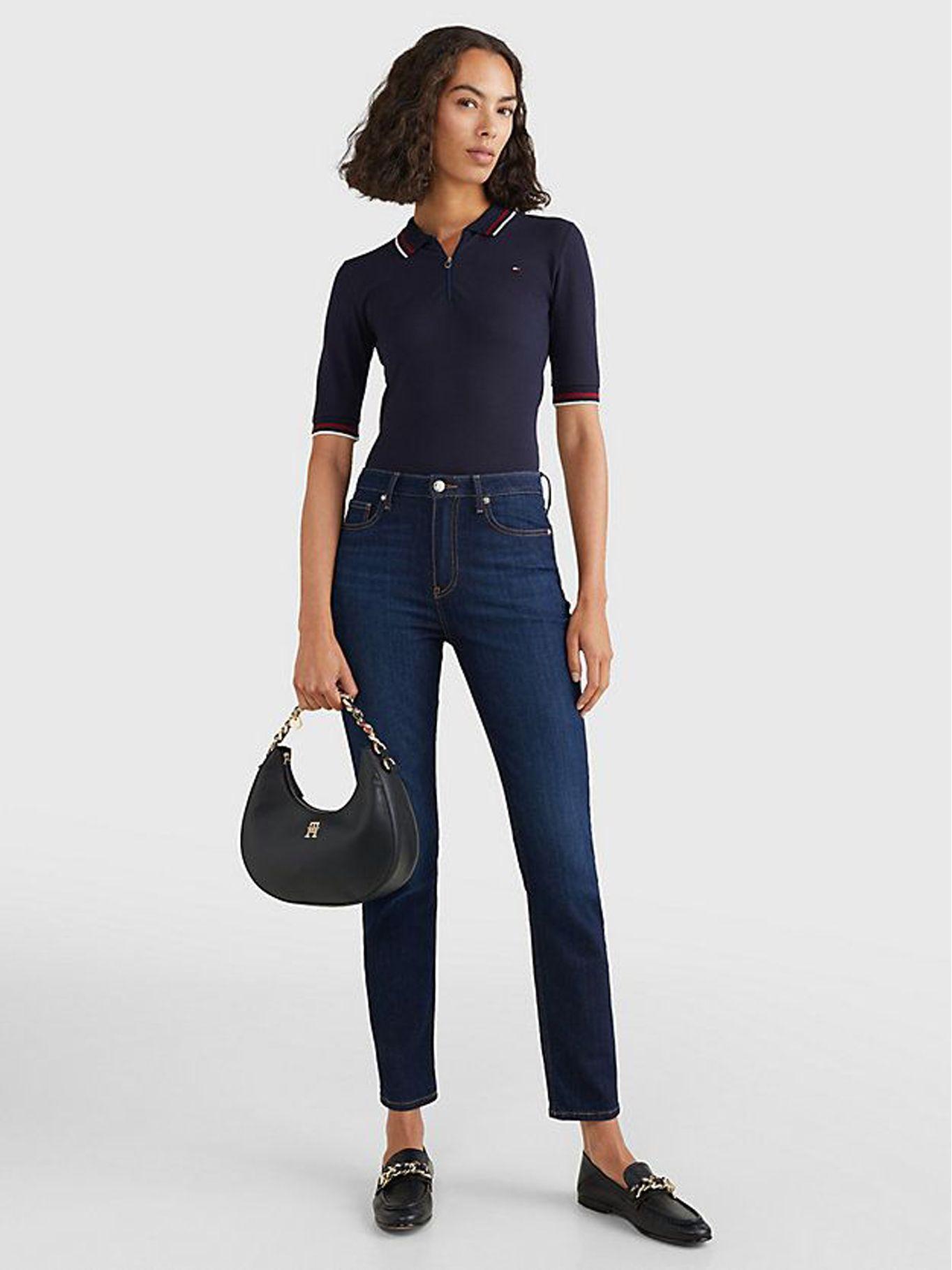 Polo Global Stripe Y Cierre Azul Tommy Hilfiger-1