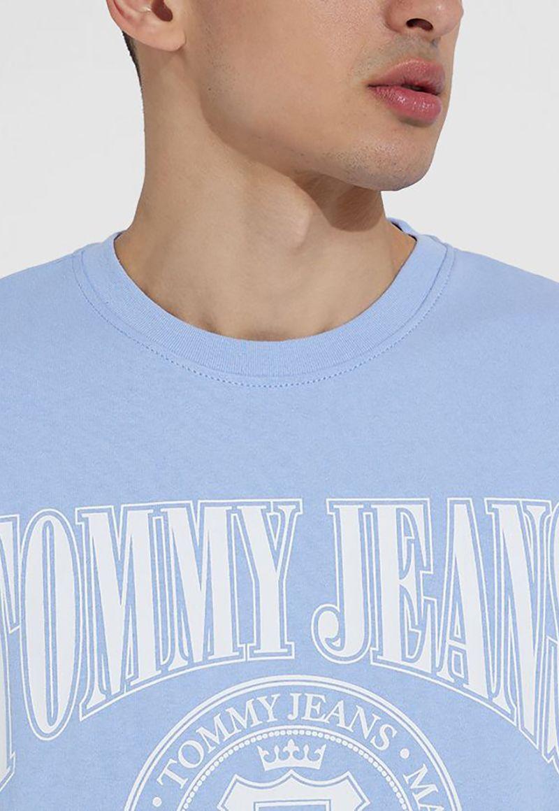 Polera Relaxed Varsity Logo Celeste Tommy Jeans-2