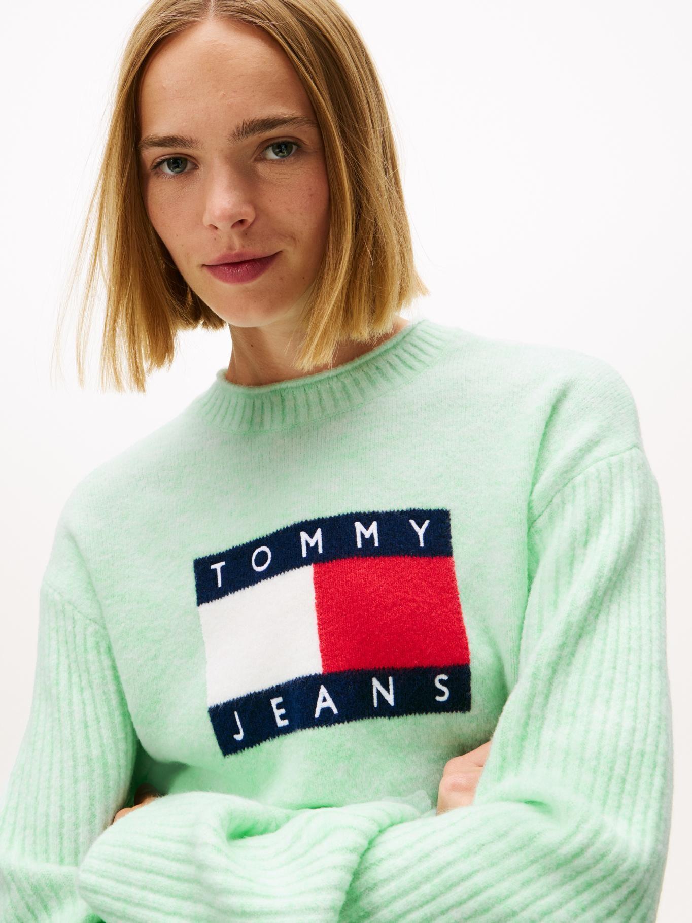 Sweater Jaspeado Con Logo Verde Tommy Jeans-3