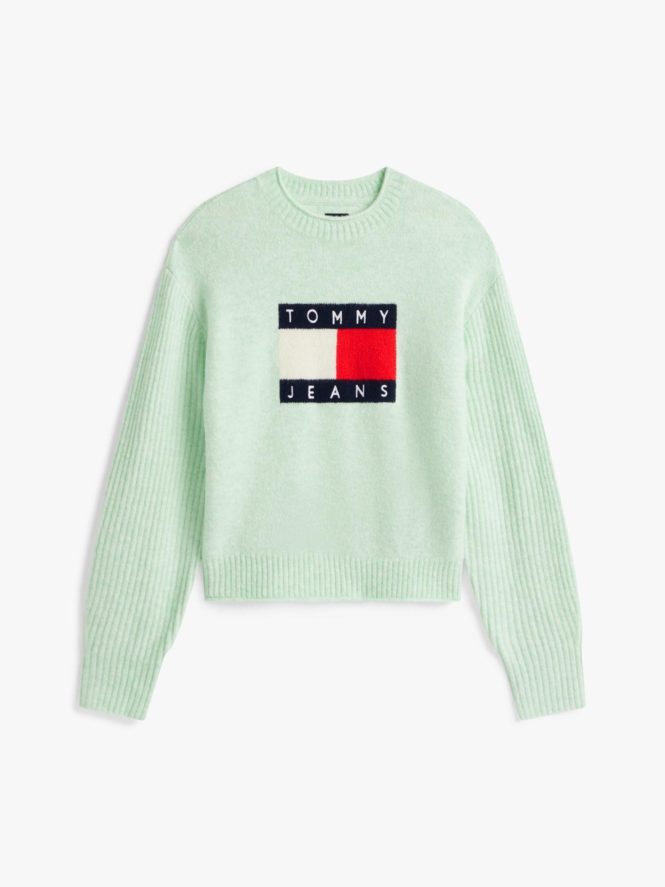 Sweater Jaspeado Con Logo Verde Tommy Jeans-4