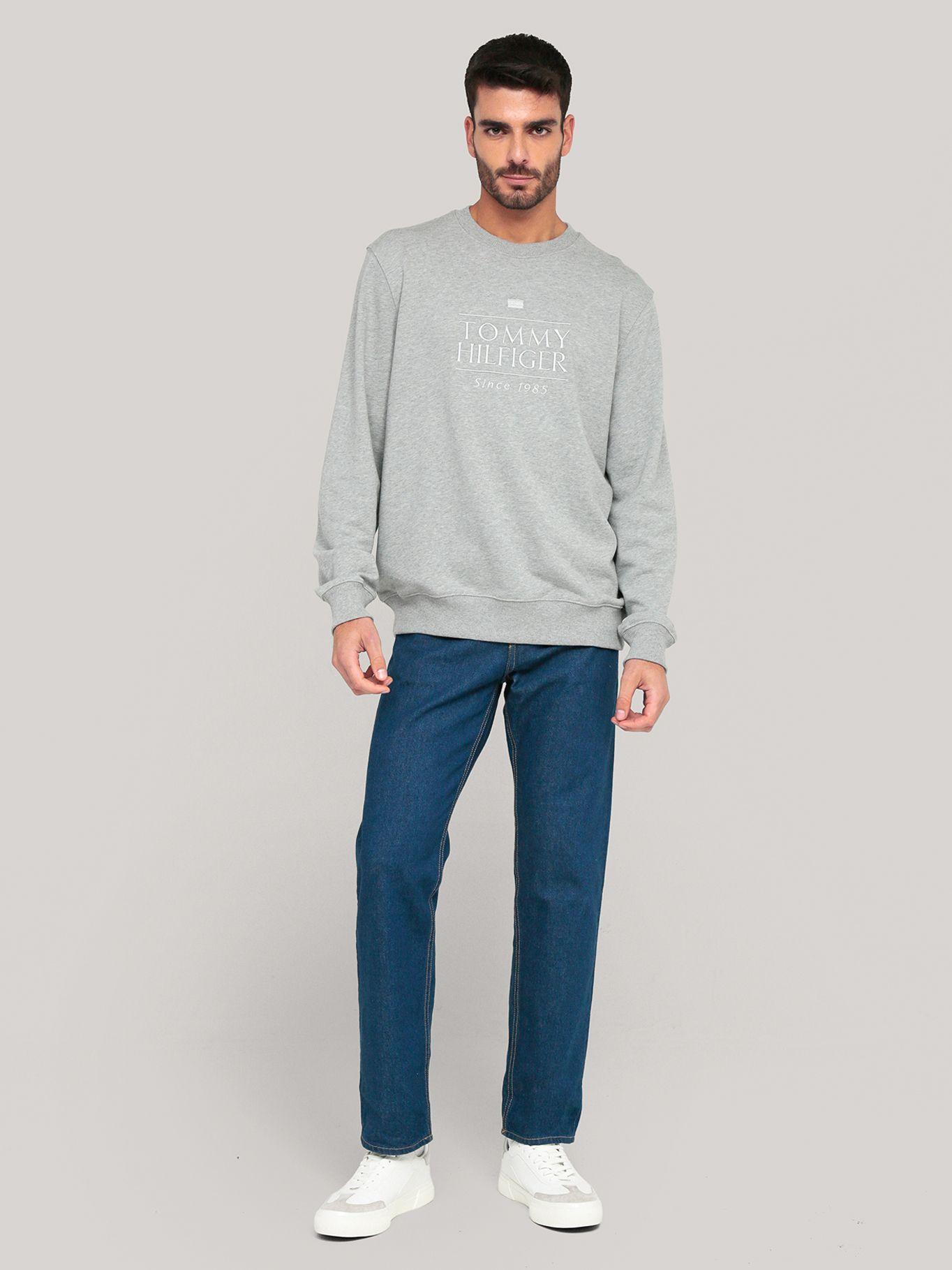 Polerón Con Logo Bordado Gris Tommy Hilfiger-1