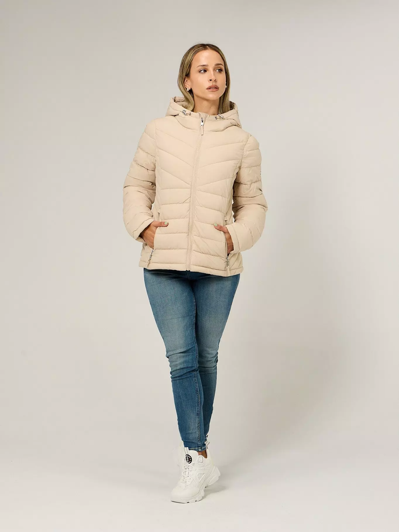 Parka Ligera Acolchada Beige Tommy Hilfiger-1