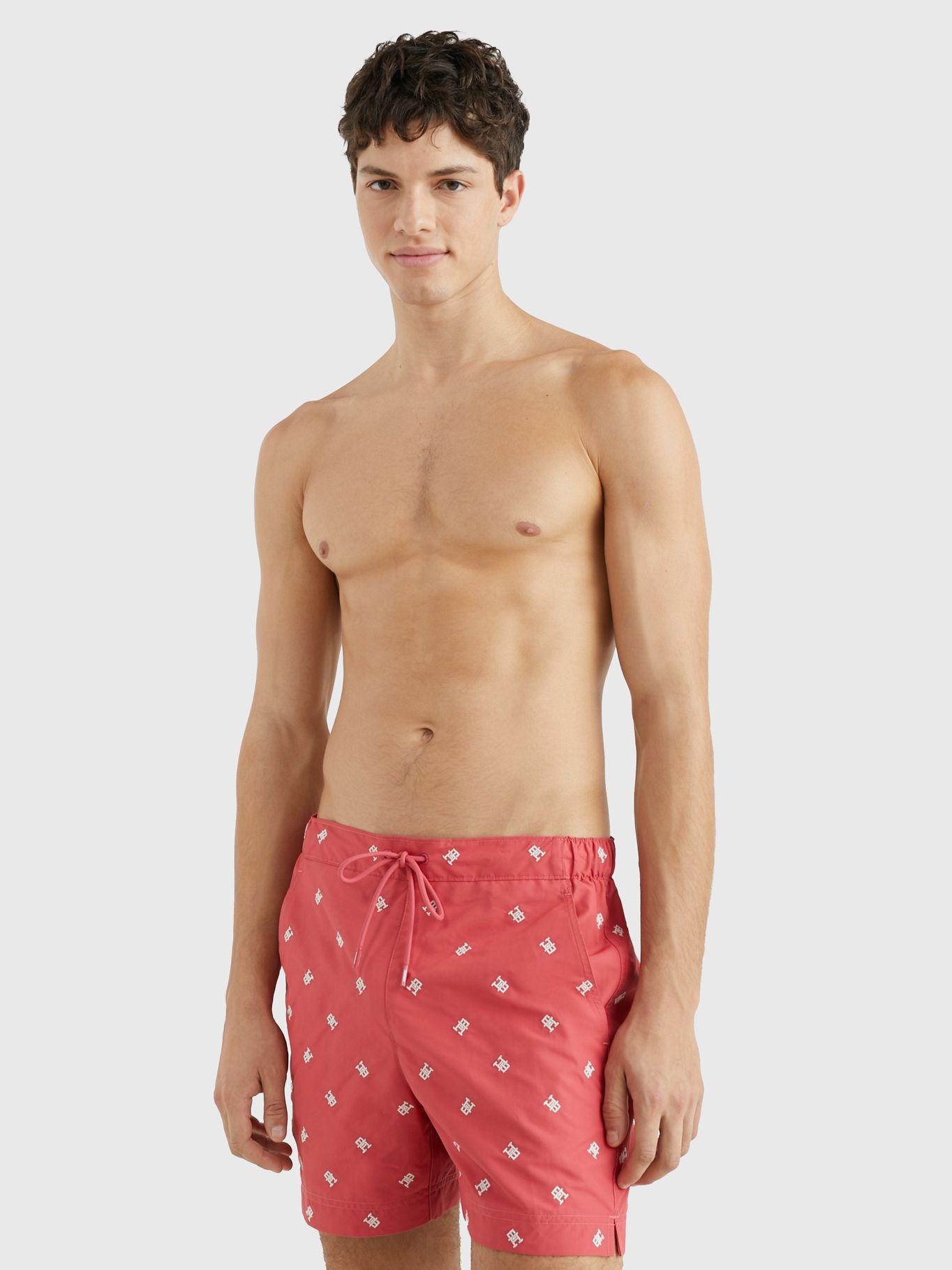TRAJE DE BAÑO LOGO MONOGRAM ROSADO TOMMY HILFIGER-1