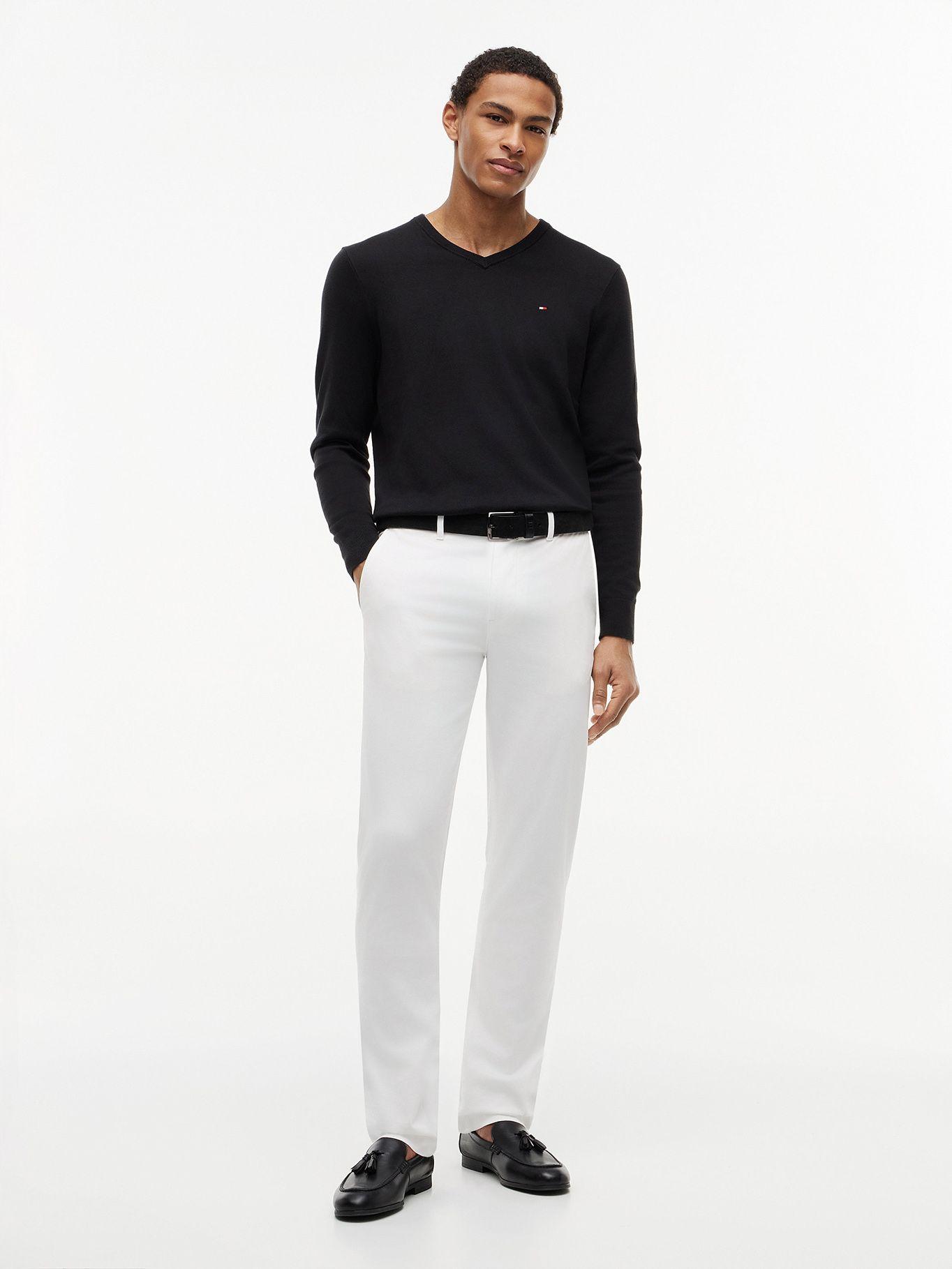 Sweater Essential Con Cuello V Tommy Hilfiger Negro-1
