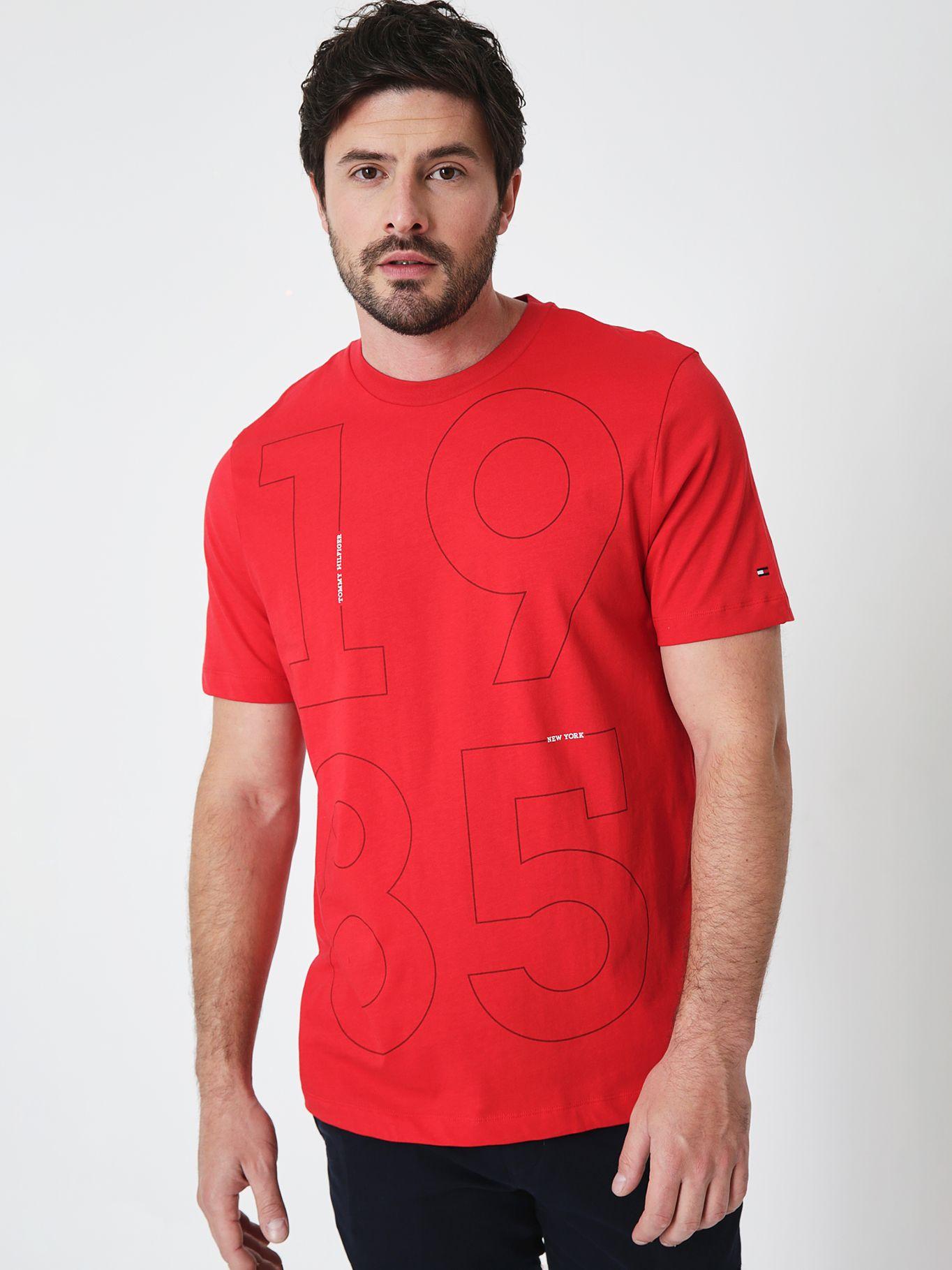 Polera Modern Graphic Logo Rojo Tommy Hilfiger-0