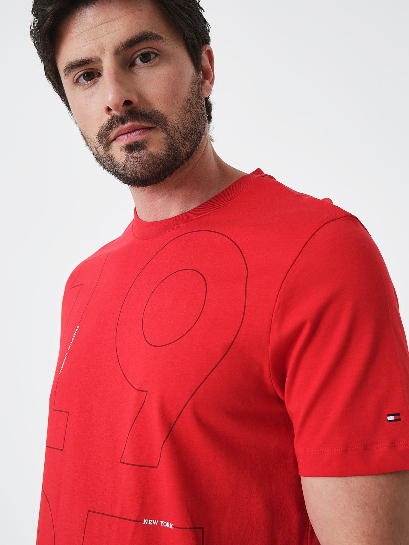 Polera Modern Graphic Logo Rojo Tommy Hilfiger-3