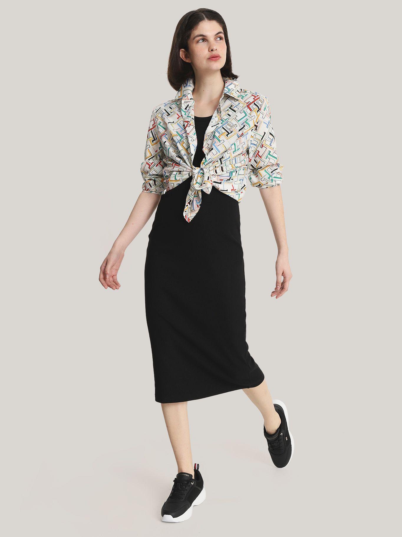 Vestido Solid Slim Fit Negro Tommy Hilfiger-1