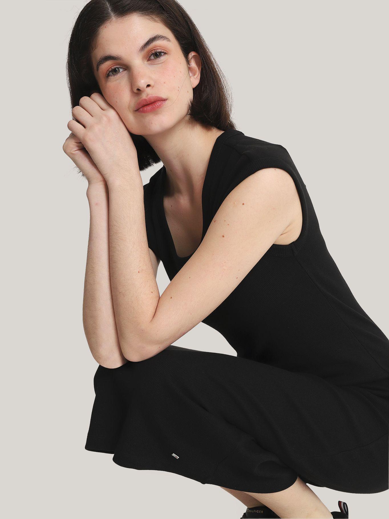 Vestido Solid Slim Fit Negro Tommy Hilfiger-3