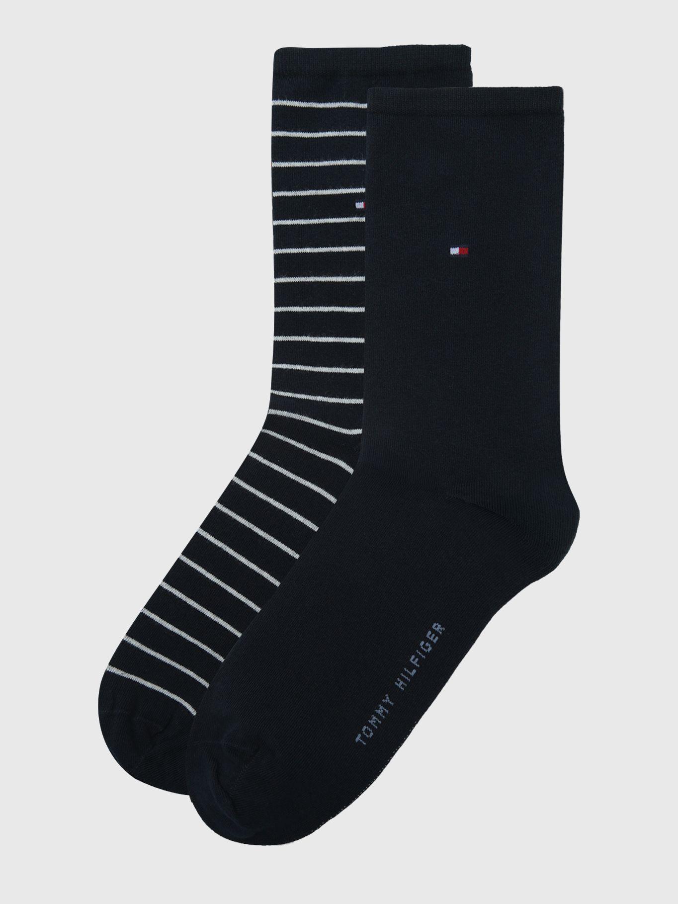 Pack 2 Calcetines Rayas Azul Tommy Hilfiger 003-0