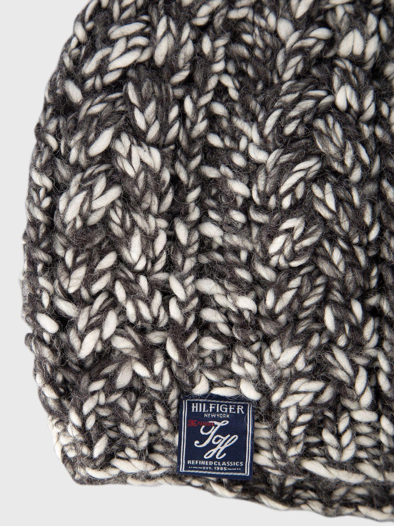 Gorro Beanie Beret Gris Tommy Hilfiger-2