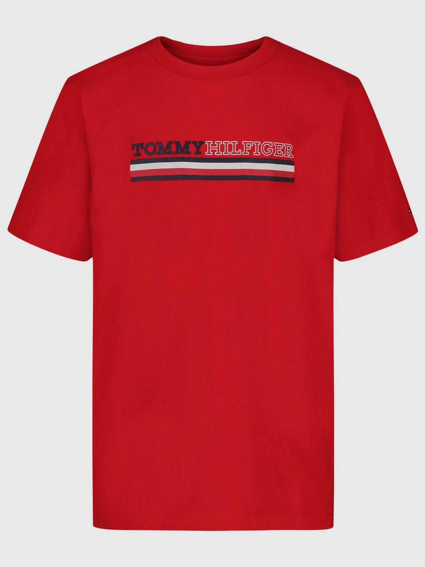 Polera con logo signature Rojo Tommy Hilfiger-0