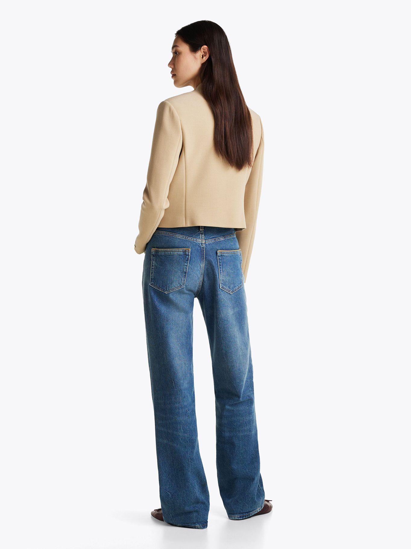 Chaqueta Slin Fit De Cuello Mao Beige Tommy Hilfiger-2