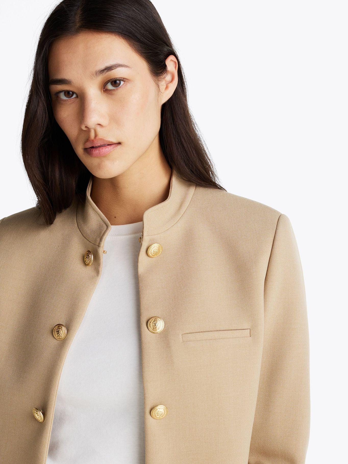 Chaqueta Slin Fit De Cuello Mao Beige Tommy Hilfiger-3