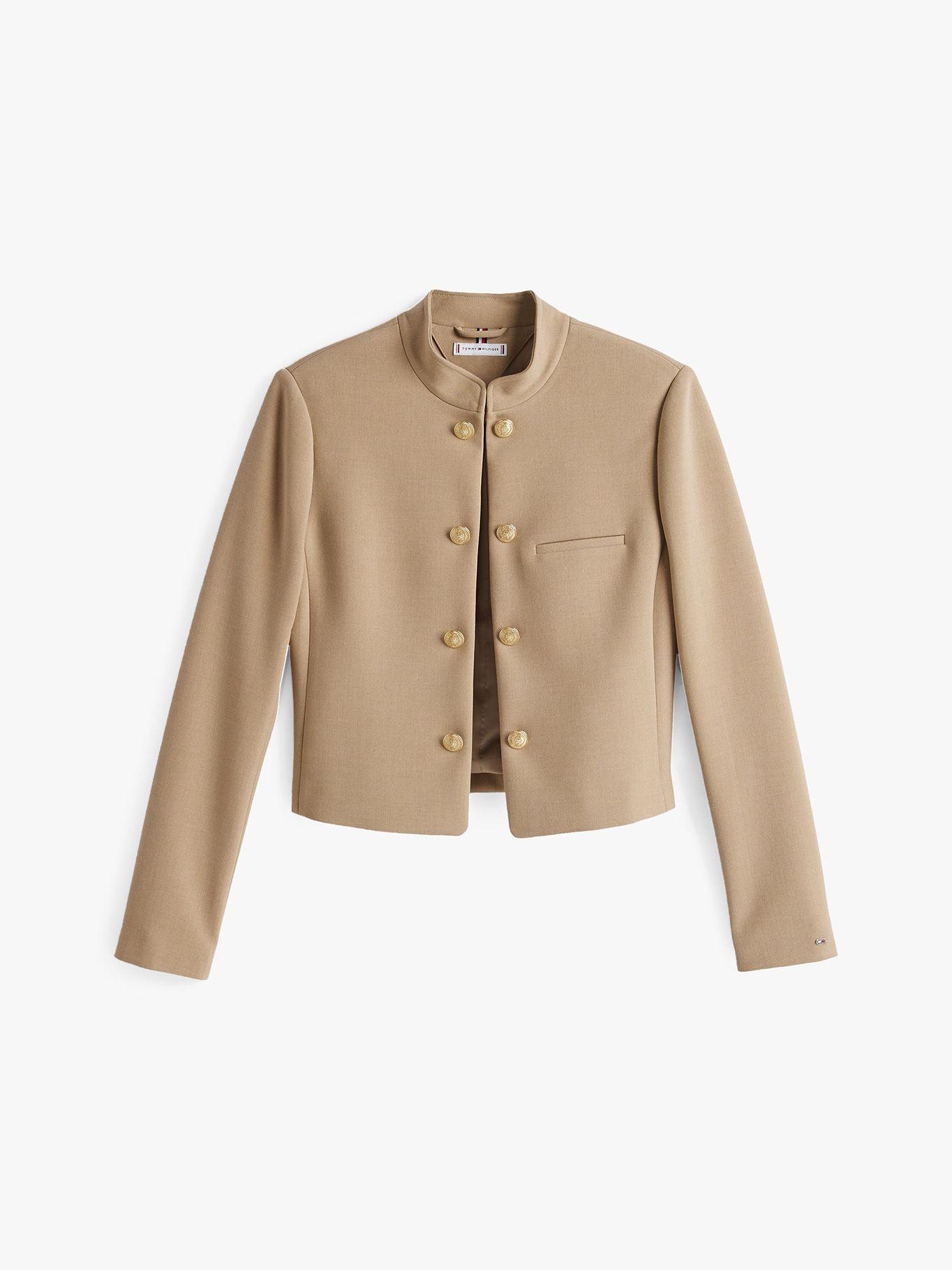 Chaqueta Slin Fit De Cuello Mao Beige Tommy Hilfiger-4
