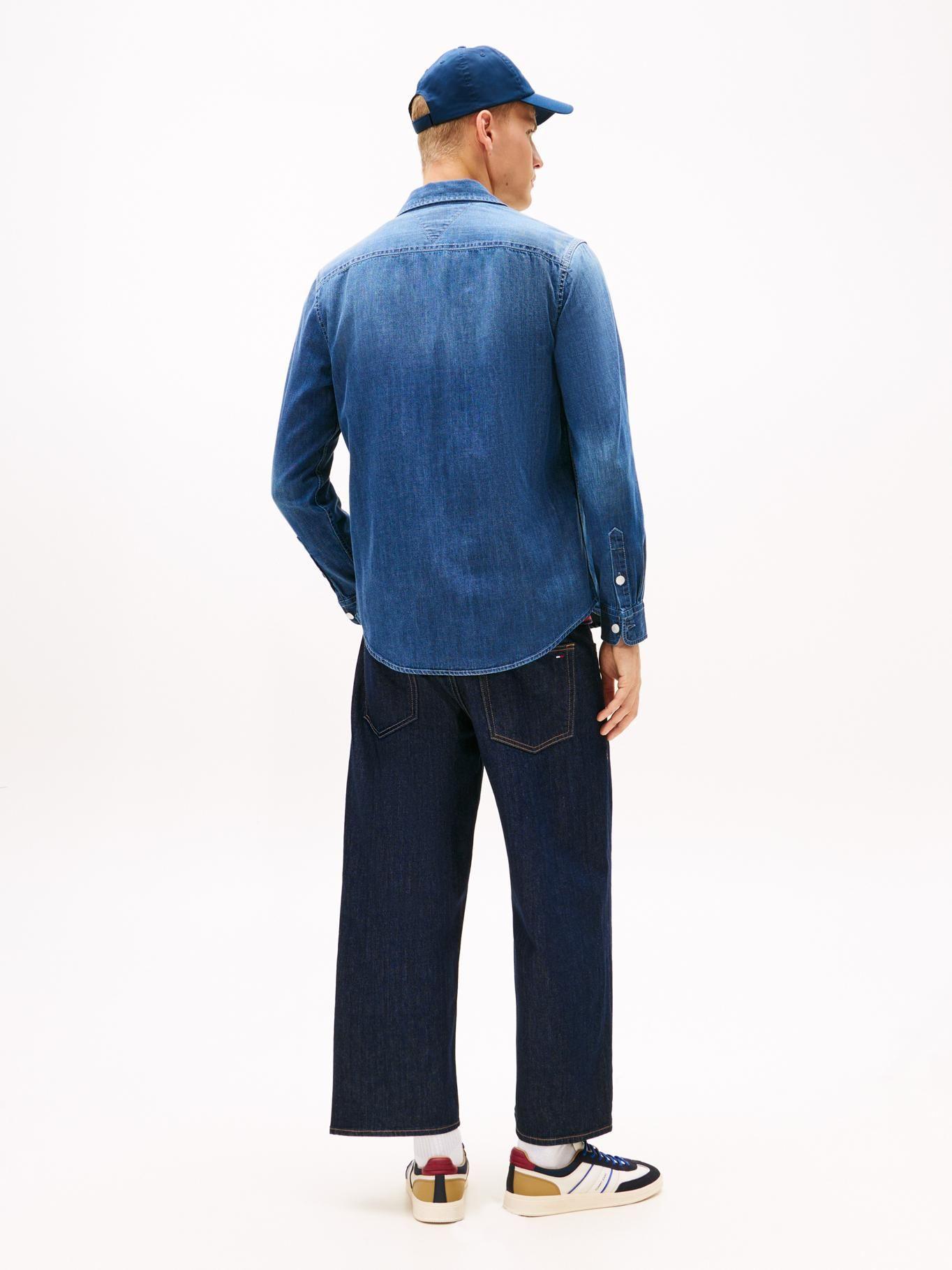 Camisa Denim Regular Fit Tommy Jeans Azul-2