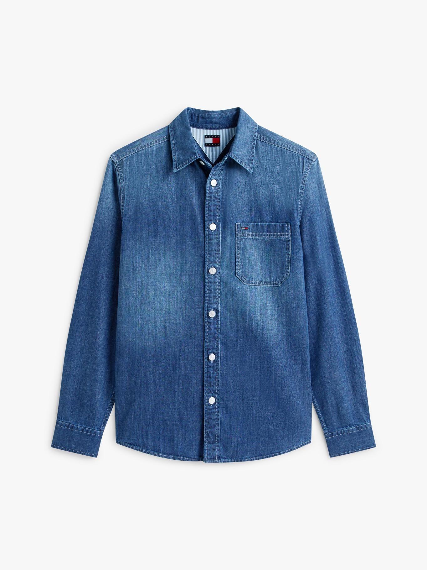 Camisa Denim Regular Fit Tommy Jeans Azul-4