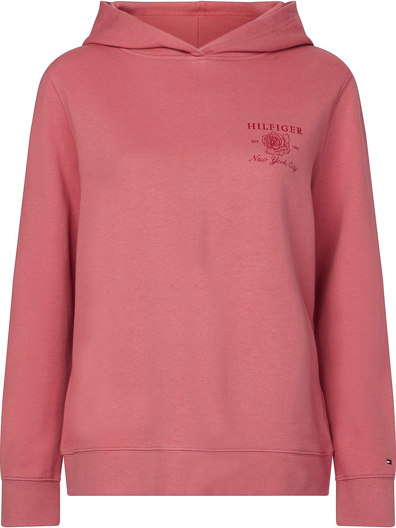 Polerón Hoodie Algodón Con Logo Rosado Tommy Hilfiger-0