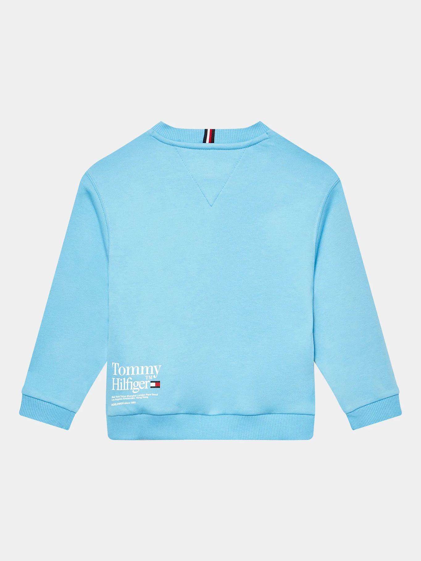 Polerón Timeless Con Logo Celeste Tommy Hilfiger-1