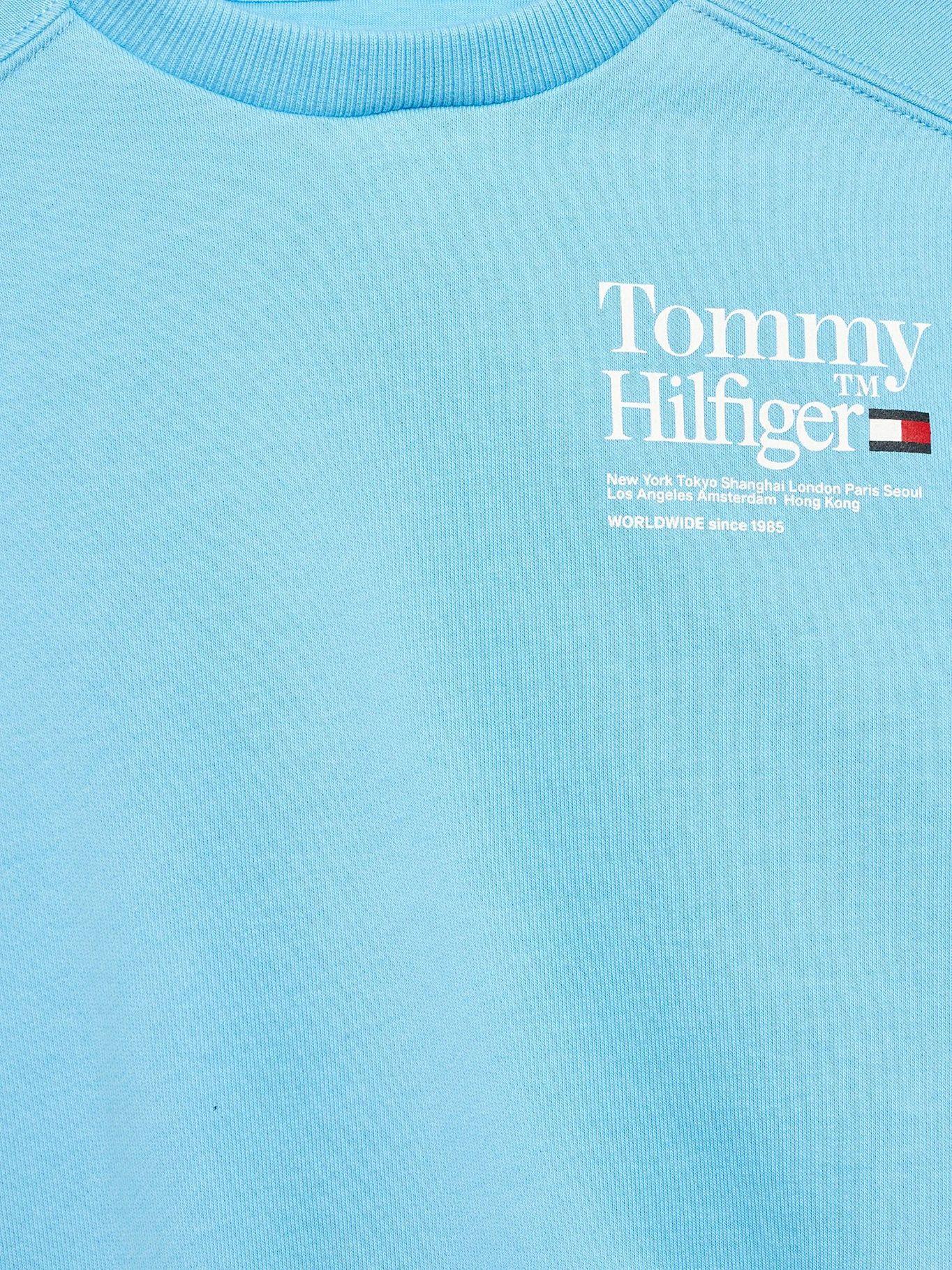 Polerón Timeless Con Logo Celeste Tommy Hilfiger-2