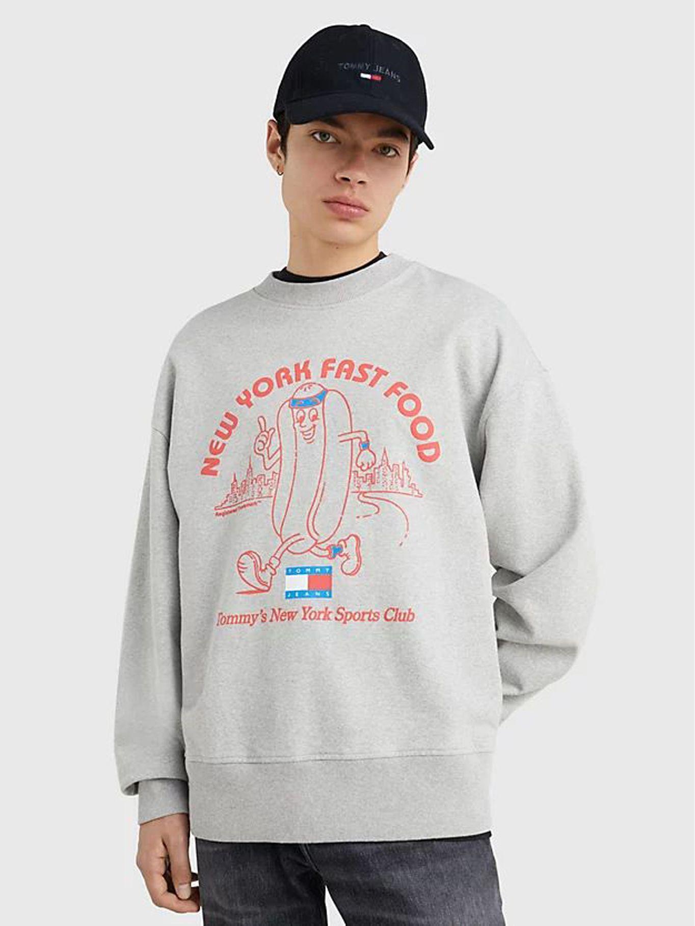 Polerón Relaxed Sport Logo Gris Tommy Jeans-0