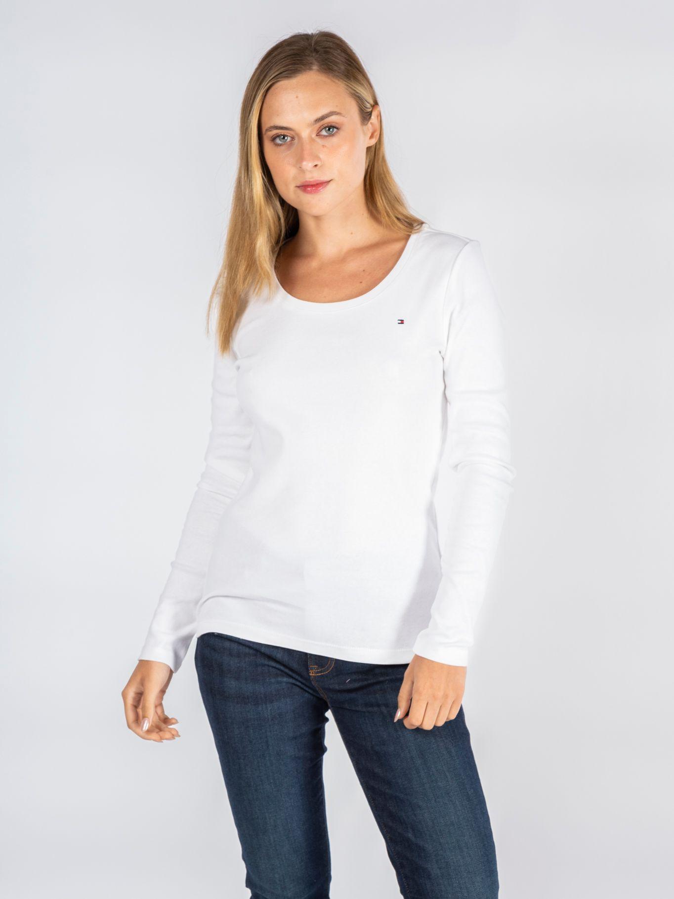 POLERA SOLID CUELLO REDONDO BLANCO TOMMY HILFIGER-0