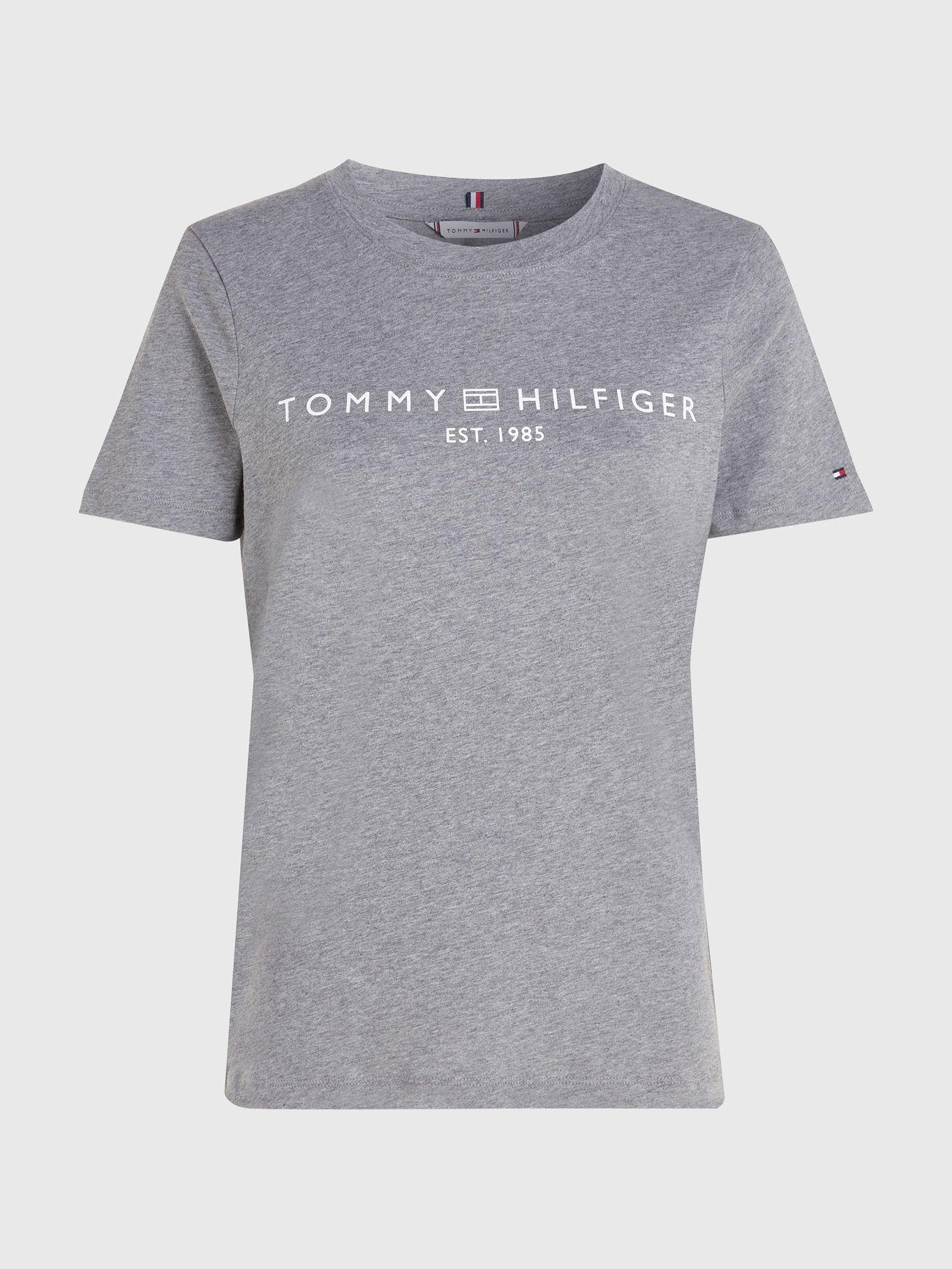 Polera Signature Con Logo Gris PJ8 Tommy Hilfiger-4