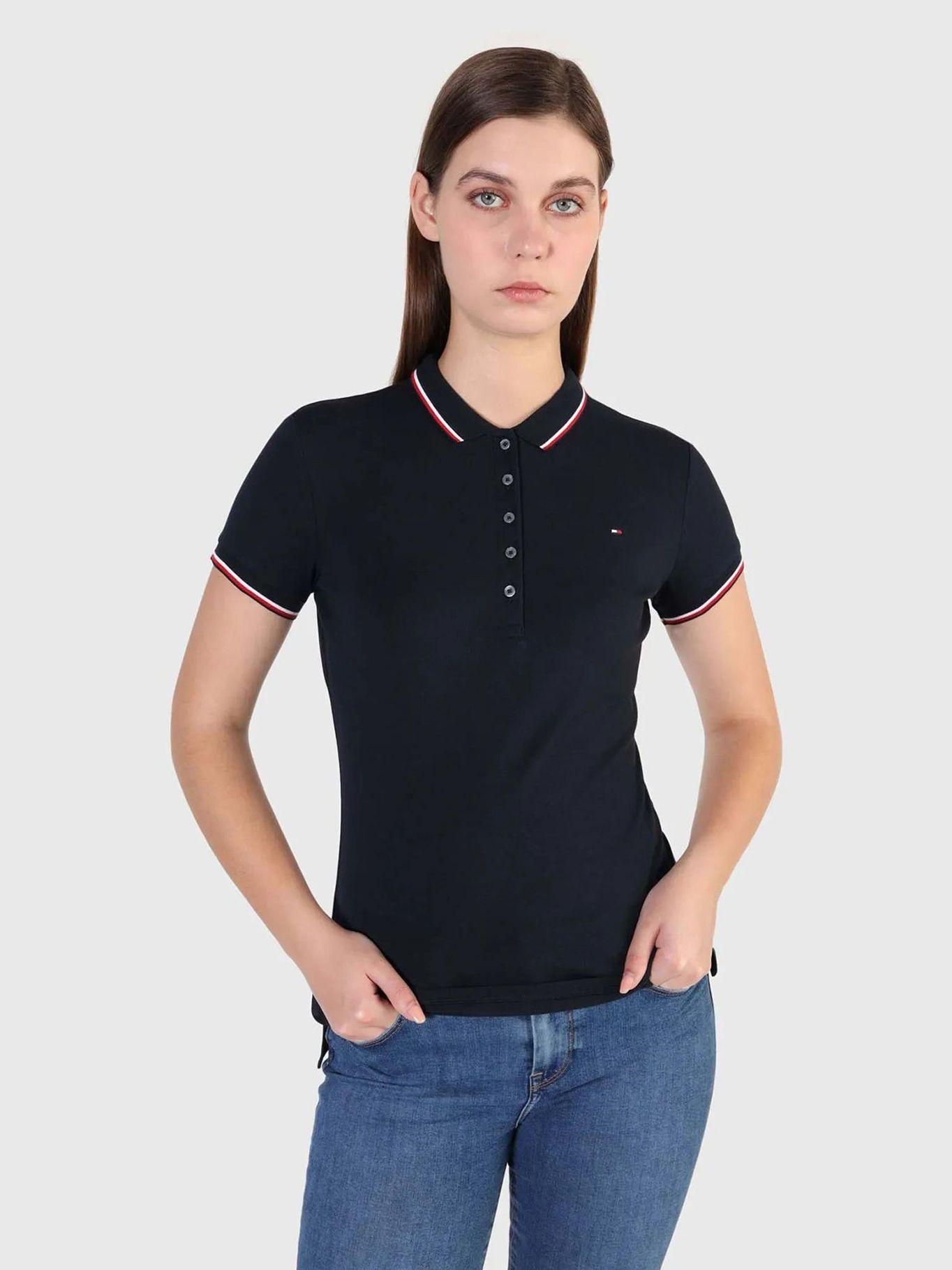 Polo Con Cinta Distintiva Azul Tommy Hilfiger-0