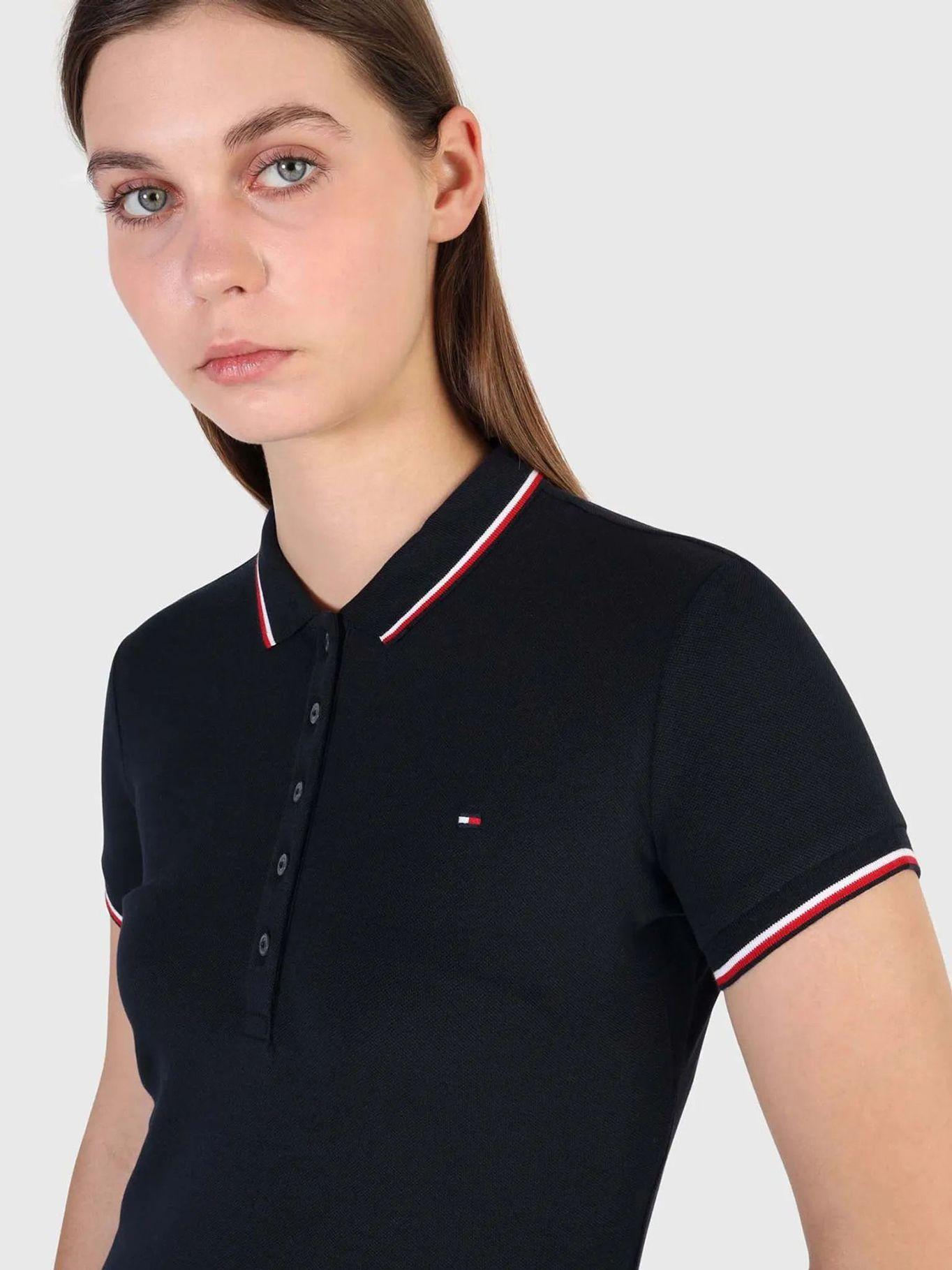 Polo Con Cinta Distintiva Azul Tommy Hilfiger-3
