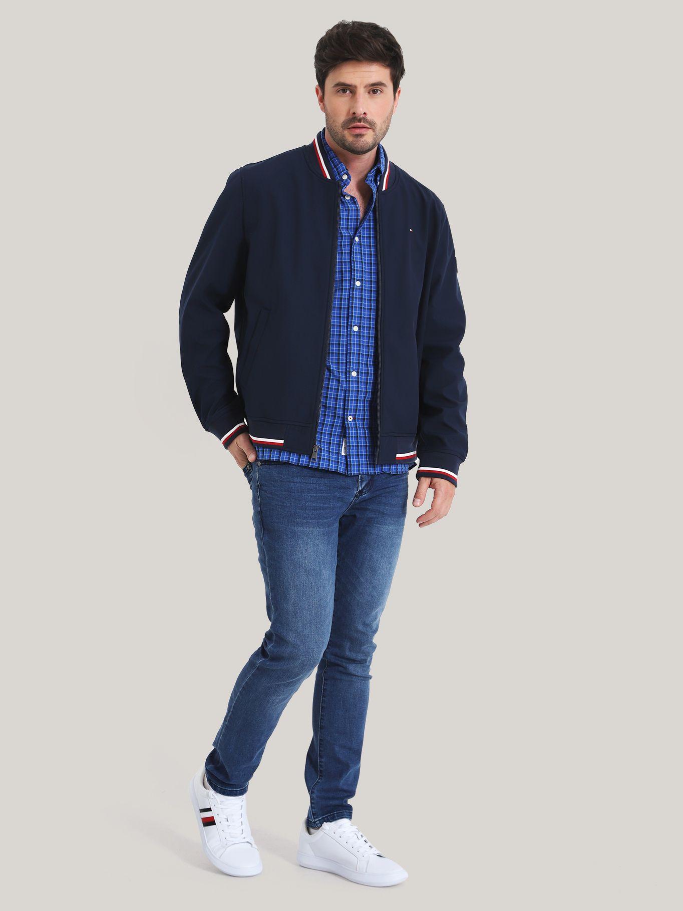 CHAQUETA BOMBER VARSITY STRIPE AZUL TOMMY HILFIGER-1