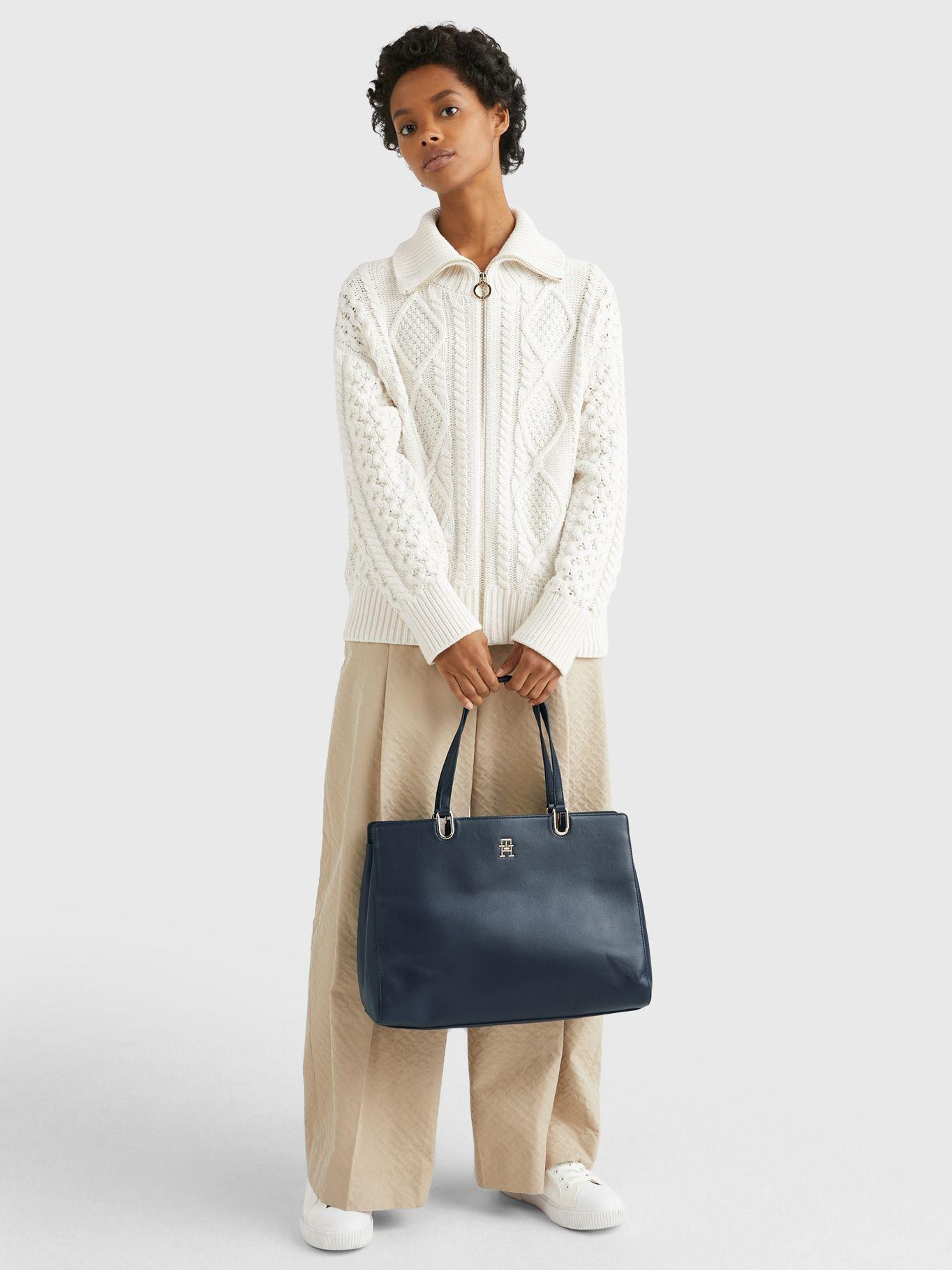 Cartera Satchell Monogram Azul Tommy Hilfiger-1