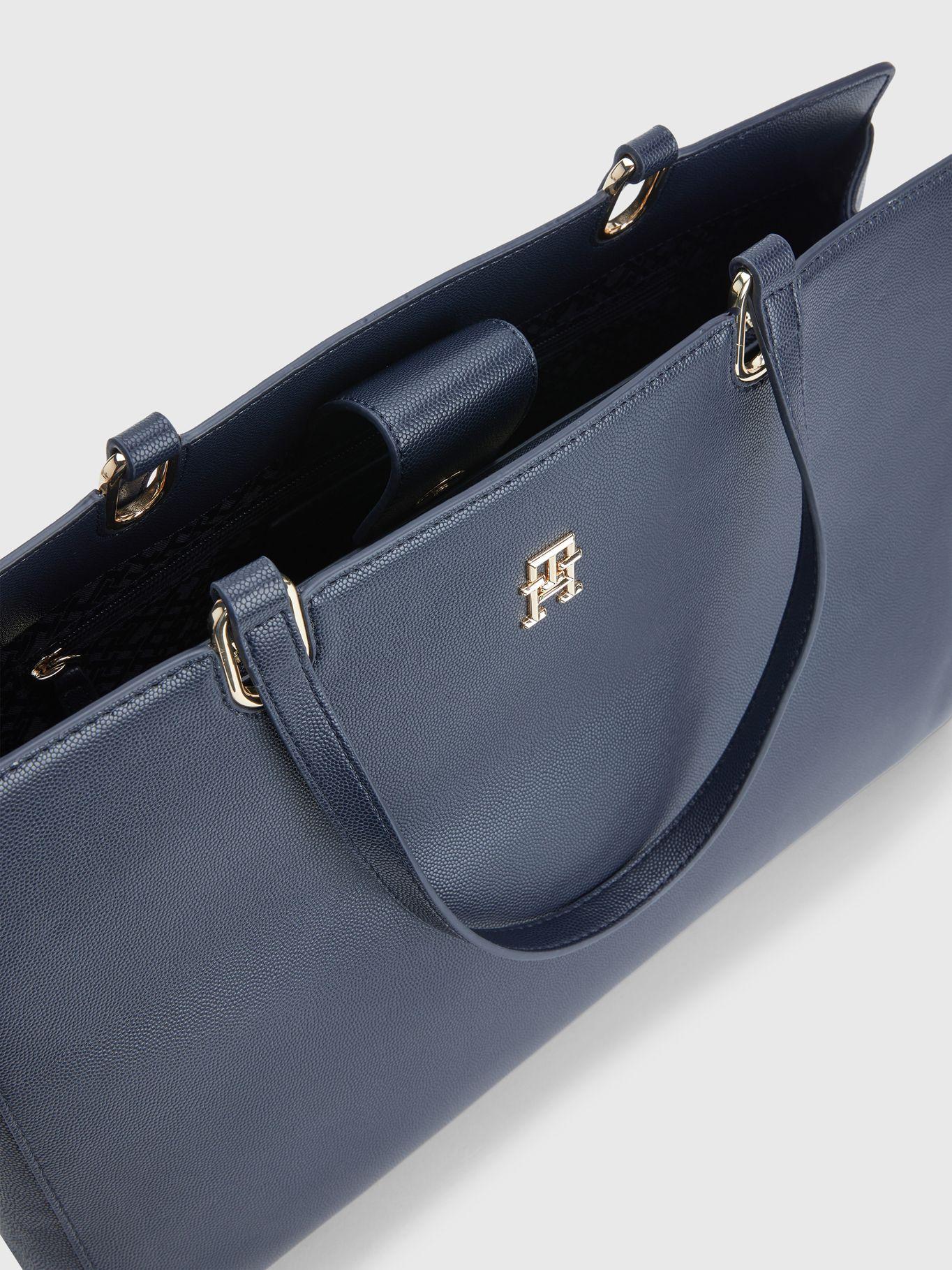 Cartera Satchell Monogram Azul Tommy Hilfiger-3