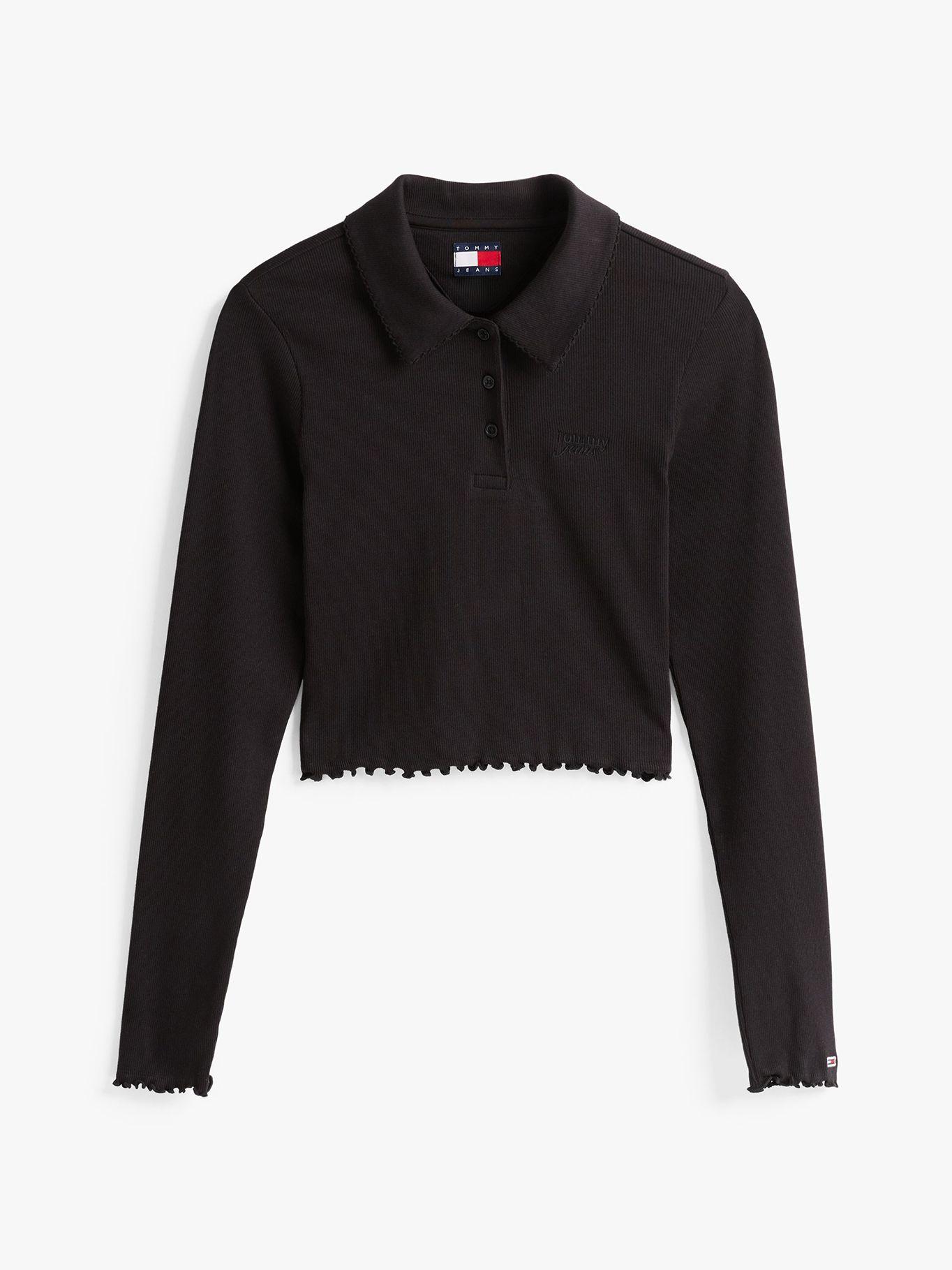 Polo Cropped Slim Fit Negro Tommy Jeans-4
