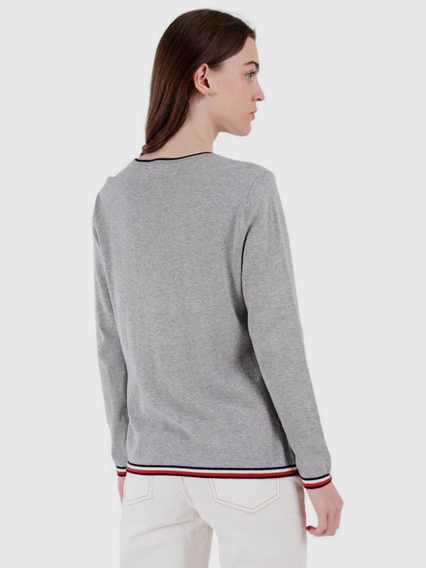 SWEATER DE ALGODÓN DISTINTIVOS GRIS TOMMY HILFIGER-2