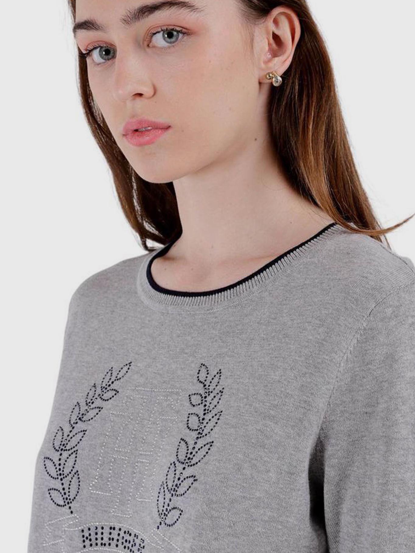 SWEATER DE ALGODÓN DISTINTIVOS GRIS TOMMY HILFIGER-3