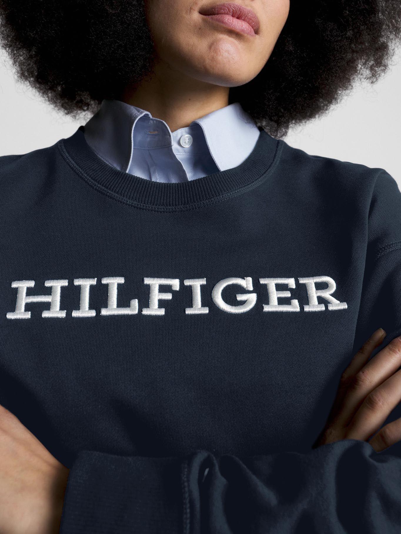 Polerón Logo Monotype C-Neck Azul Tommy Hilfiger-3
