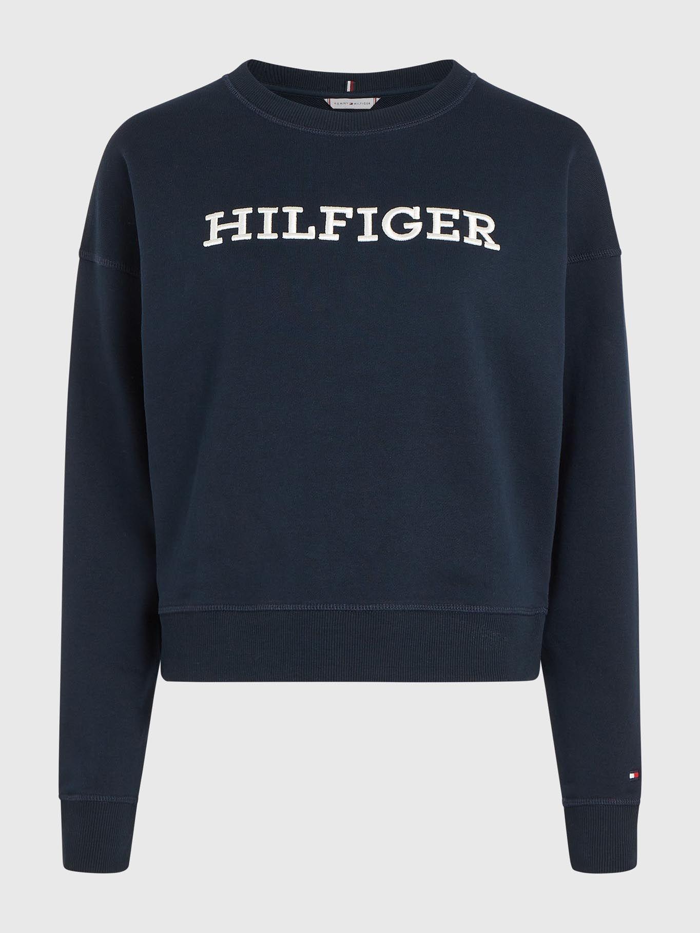 Polerón Logo Monotype C-Neck Azul Tommy Hilfiger-4