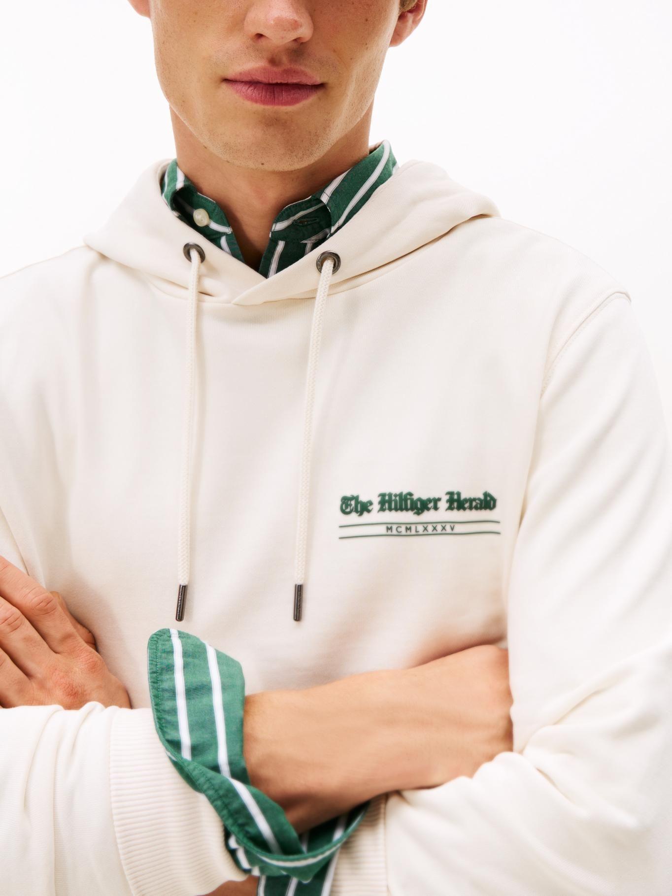 Polerón Hoodie Logo Gráfico Blanco Tommy Hilfiger-4