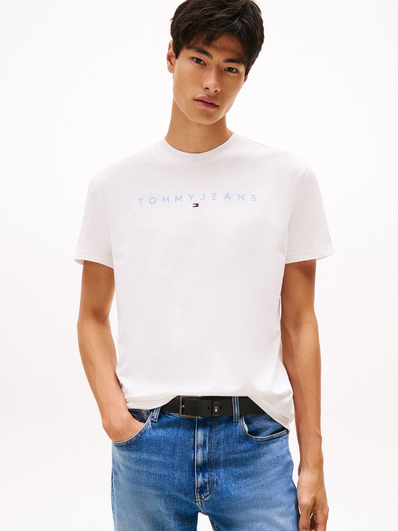 Polera Con Logo Lineal Blanco Tommy Jeans-0