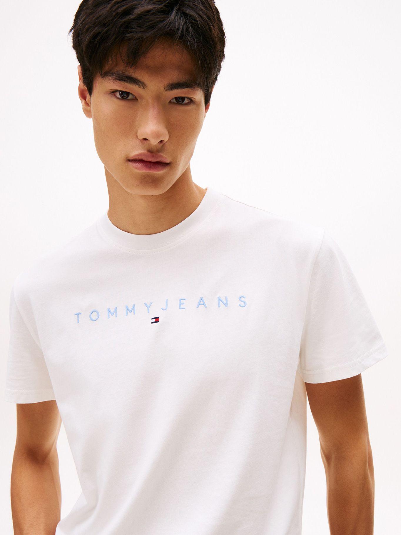 Polera Con Logo Lineal Blanco Tommy Jeans-3